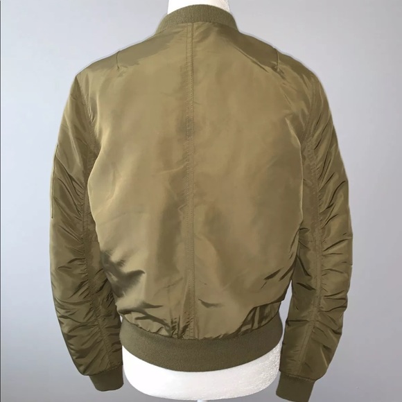 Stradivarius Military Bomber Jacket With Patches S - Picture 3 of 7